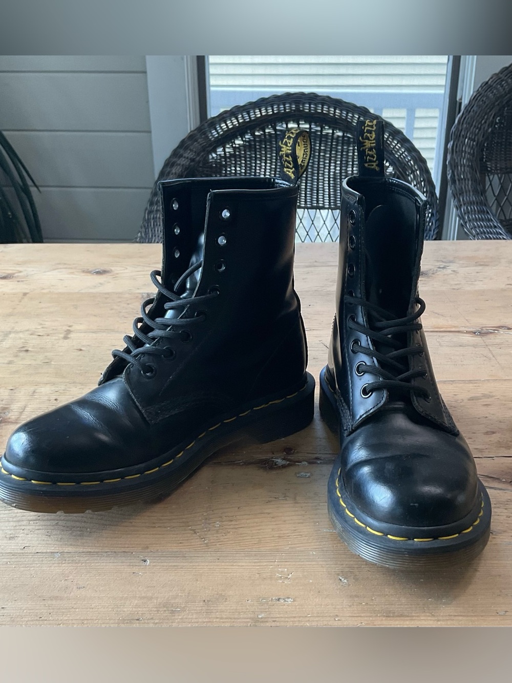Dr. Martens black airwalk boots Style #11821. Size 5
